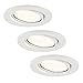 Produktbild BRILONER Leuchten  LED Einbauleuchten 3er Set, Einbaulampen schwenkbar, 3 x LED/GU10 3W 250lm, Lichtfarbe: warm weiß, Einbautiefe: 60 mm, Einbaumaß 68mm, weiß