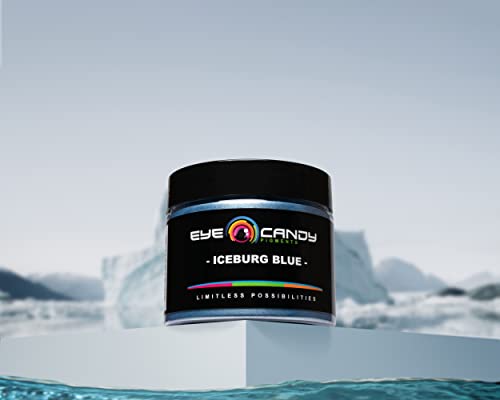 Eye Candy Pigments Premium Blue Mica Powder - Iceburg Blue (50gr) - for Epoxy, Resin, Soap, Paint, Woodworking, Acrylic Pouring, Bath Bombs, Fishing Lures - DIY Arts and Crafts Additive