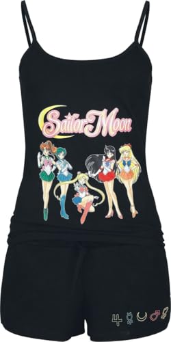 Sailor Moon Group Frauen Schlafanzug schwarz M 100% Baumwolle Anime Fan-Merch Filme TV-Serien