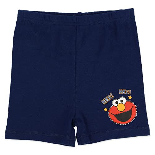 Sesame Street Boys' Cotton Pajamas 4-Piece Elmo PJ Set, White/Red, Toddler Size 2 to 53