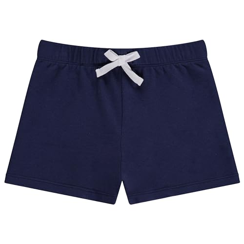 Image of BTween 4 Pack Girls Shorts, Cotton French Terry Shorts for Girls, Kids Summer Clothing