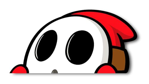 Shy Guy Vinyl Decal Sticker | Cute Character for Laptops, Water Bottles, Cars, and More | Unique Gift Idea