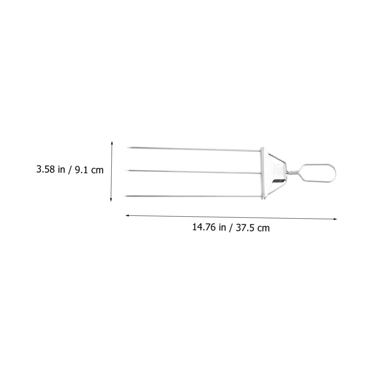 POPETPOP 4sets Stainless Steel Bbq Fork Ergonomic Handle for Outdoor Grilling for Meat Vegetables and Marshmallows for Picnics and Camping Fork Bag
