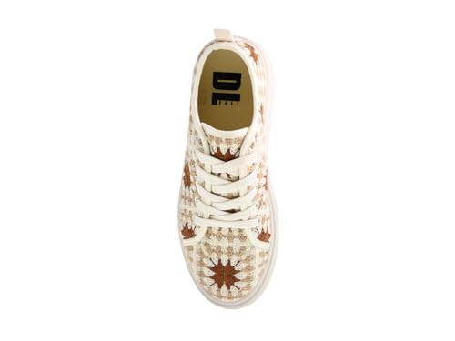 Dirty Laundry Women's Rambling Crochet Sneakers, Cream Multi, 7.52