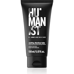 HUMANIST – Men’s Care – Soothing Aftershave Balm – Moisturizing – Nourishing– Shea Butter & Allantoin, Grape Seed Oil & Aloe Juice – 150 ml
