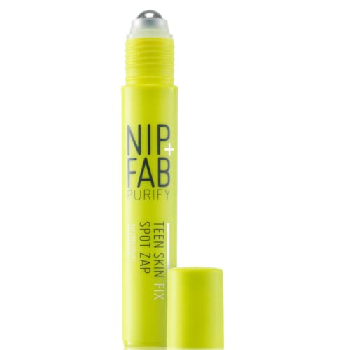 Nip + Fab Teen Skin Fix Spot Zap | Gel De Cara Con Ácido Salicílico | Hamamelis | Extracto de Wasabi | Eliminación de Manchas | Prevención del Acné | Limpieza de Poros | 15 ml