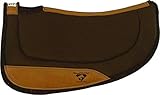 Diamond Wool Round Contoured Ranch Chocolate Western Saddle Pad Size 30x30 Round and 1/2