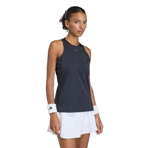 adidas Femme Club Tennis Climacool Tank Shirt, Black/Black, S