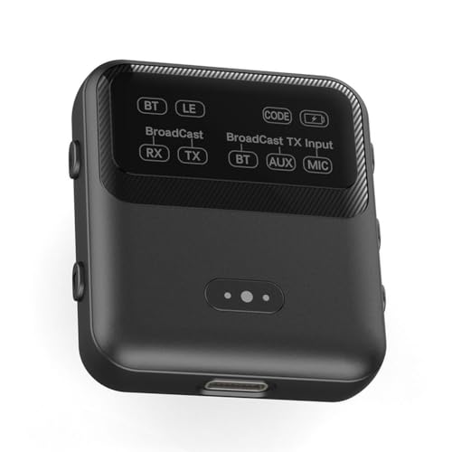 Transmisor Bluetooth 5.4 con micrófono y clip para visitas guiadas