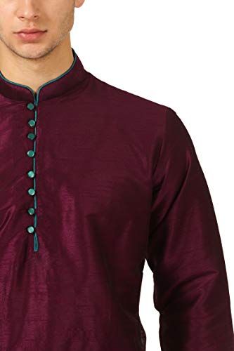 Image of Royal Kurta Men's Cotton Silk Dhoti Kurta (White)
