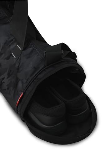 Image of Sfane Gym Bags for Men with Separate Shoe Compartment Sports Gym Bags for Women Unisex Duffle Bags for Gym for Carry & Travel Adjustable Duffel Bags Sports Bag - Black