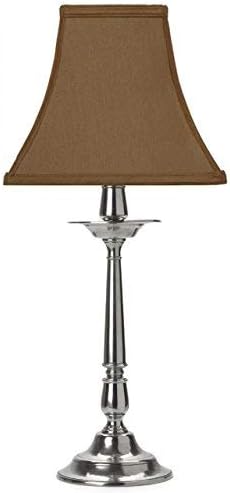 Upgradelights 8 Inch Clip On Square Bell Candlestick Replacement Lamp Shade in Bronze Silk (4x8x7)