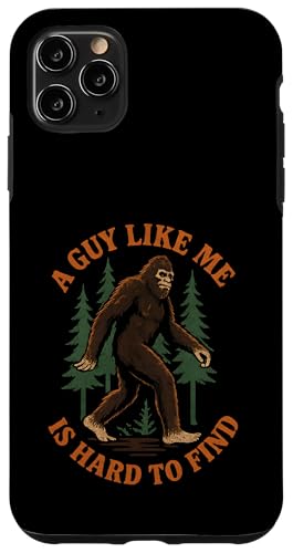 A Guy Like Me Is Hard to Find Funny Bigfoot キャンプ メンズ スマホケース iPhone 11 Pro Max 用