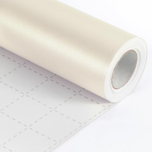 Off White Wrapping Paper, 30inch x 33ft Solid Color Pearly Lustre Paper, White Art Craft Paper Roll, Gift Wrapping Paper for Wedding, Valentine, Birthday, Christmas, Baby Shower, DIY Invitations - Thumbnail 3