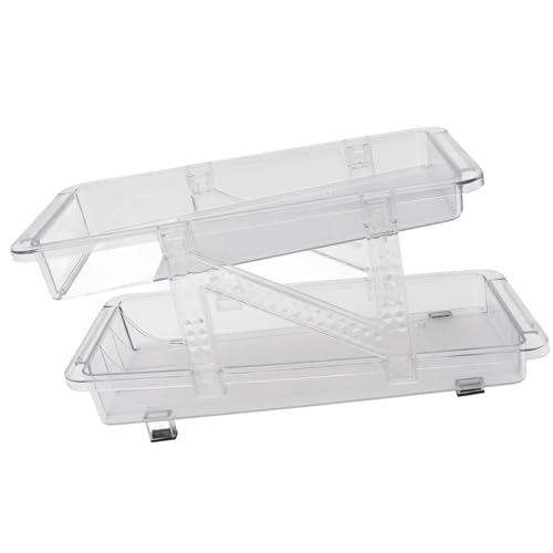 Adjustable Rolling Soda Can Organizer, 2 Layer Automatic Beverage Dispenser Rack for Standard Cans with Non Slip Bottom Pad, Expandable Sides for Fridge 35.2x15.8x16.3cm