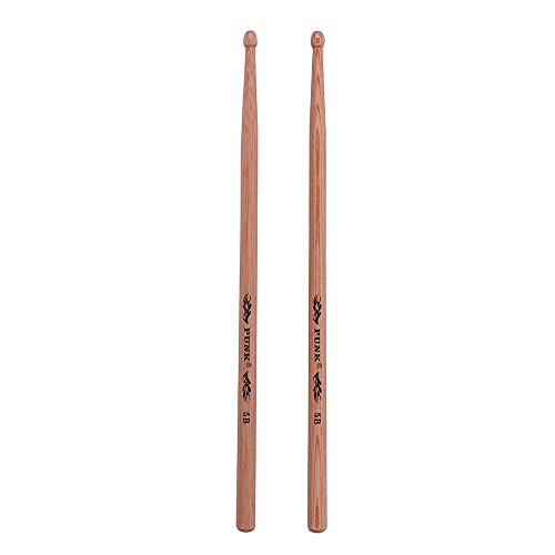 Baqueta Yinhing 5B de madera de Hickory para batería, superficie lisa, volumen bajo, para jóvenes y bandas de rock miniatura 7