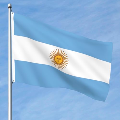 Drapeau argentin double face résistant au vent 1,5 x 2,4 m pour l'extérieur - 7