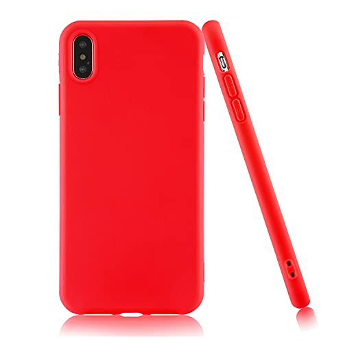 Technext020 For Iphone Xs Red Case, Shockproof Ultra Slim Fit Silicone Iphone 10 Cover Tpu Soft Gel Rubber Cover Shock Resistance Protective Back Bumper For Iphone X Red #TOP5