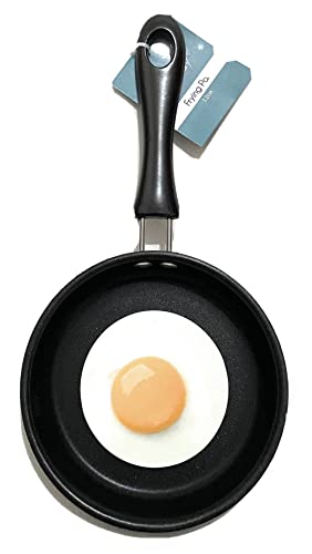 Black Alluminium 12cm Mini Frying Pan Perfect for Frying Eggs
