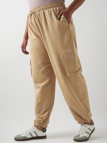 Image of Bewakoof Women's Loose Mid Rise Joggers