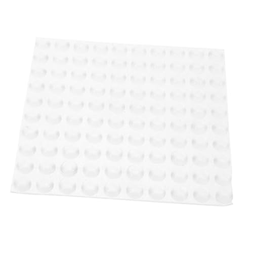 VERDANVERSE 100Pcs Clear Self Adhesive Cabinet Bumpers Tactile Bump Dots for Visually Impaired Easy Installation Dampening Pads for Furniture Safety Half