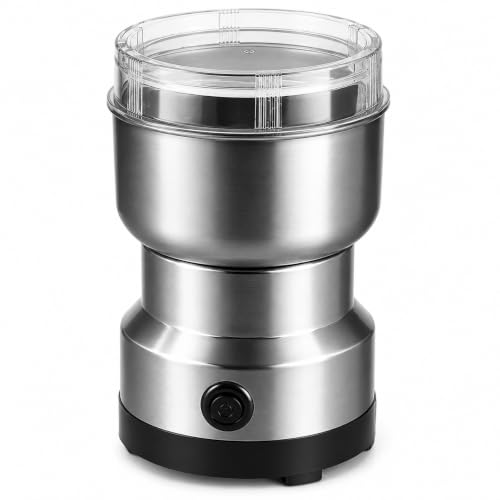 Image of Bhagwatisahustore Electric Spice Mixer Grinder Machine 150w | Stainless Steel Dry Masala & Coffee Bean Grinder | Mini Portable Electric Grinder for Spices, Chilli & Dry Ingredients | 100g Capacity