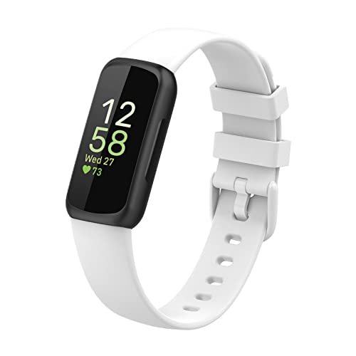 LICHIFIT Fitbit inspire3�p�o���h �x���g �ւ��o���h TPE�� �_�炩�� �ʋC �ϋv�� �X�|�[�c�o���h �X�}�[�g�E�H�b�` �A�N�Z�T���[ �iS �z���C�g�j