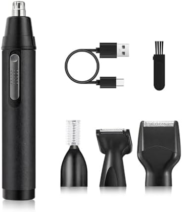 Ear and Nose Hair Trimmer Clipper – 4-in-1 Grooming Tool for Nose Hair, Ear Hair, Beard, Eyebrows, Head Hair, Body Hair, Armpit, Leg