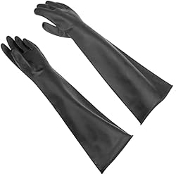 Proteccion De Manos Y Brazos Seguridad Industrial Guantes químicos de látex PPE de Goma Resistente Seguridad Industrial Trabajo Guantes Largos de protección Guantes, 22 ´´Guantes para Trabajo Pesado, Resistentes a ácidos Fuertes, 1 par