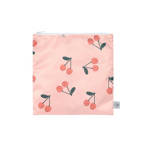 LÄSSIG Wiederverwendbarer Aufbewahrungs-Beutel Snack Tasche 2 Stück/Snack Bag Happy Fruits Cherry