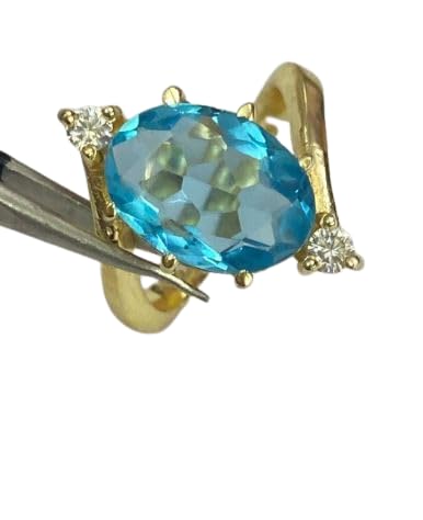 Bague réglable en aigue-marine naturelle : finis les problèmes de taille de doigt