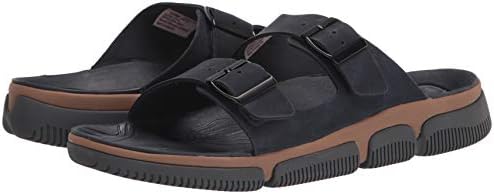 JAMBU Men's Double Buckle Slide Sandal, Navy, 8.5 | Image 6