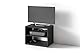 byLIVING TV Stand VICTORIA / kleines Regal schwarz / Beistelltisch 60 cm breit / Wohnzimmertisch / Schrank / TV und Phono Bank / TV Tisch / Schwarz / 60 x 45 x 39 cm (BxHxT)