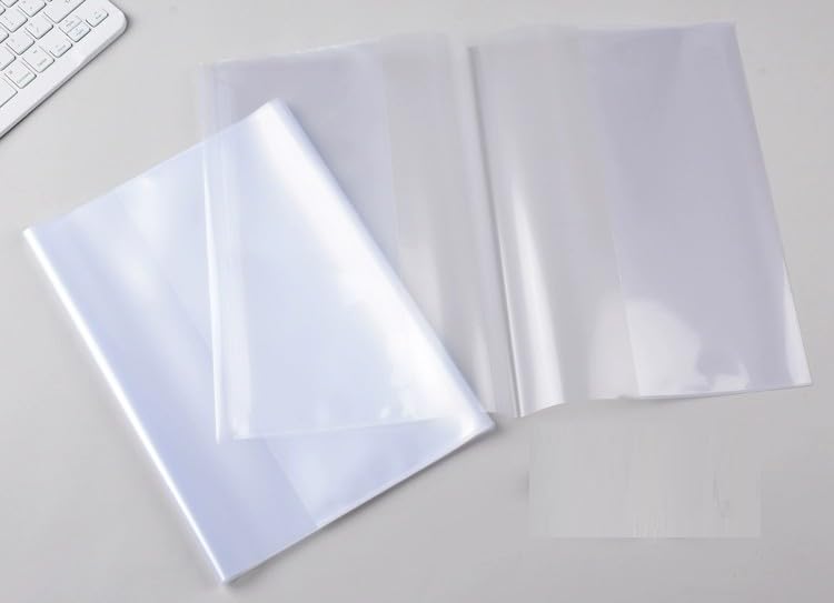 FYCAN Book Cover, 20 Pieces Transparent, Textbooks Waterproof Soft Plastic Book Self-Adhesive, Tear-Resistant Notebook Protector Book Cover for Students, Durable, Easy to Use -A4-34 x 47cm-1 4