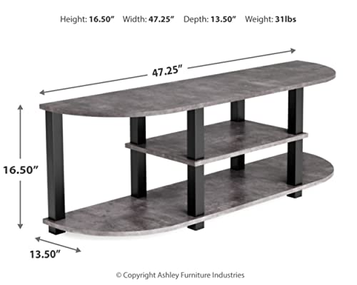Signature Design By Ashley Jastyne Modern Compact Tv Stand For Tvs Up To 55 Inches, Gray #TOP3
