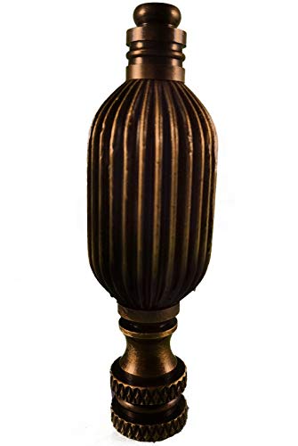 Image of Royal Designs Button Lamp Finial for Lamp Shade- Antique Brass