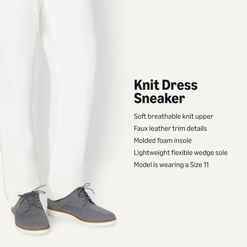 Image of Amazon Essentials Men's Derby Knit Dress Sneakers with Foam Insole