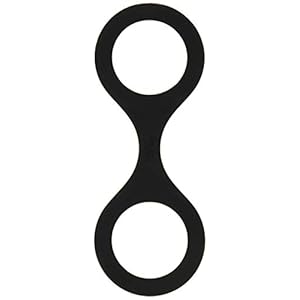 Quickie Cuffs Super stabiele siliconen handboeien, grootte: Large (binnendiameter: 6,0 cm), zwart