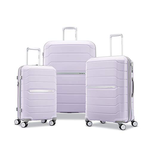 Samsonite Freeform Hardside Expandable with Double Spinner Wheels, Lilac, Checked-Large 28-Inch
