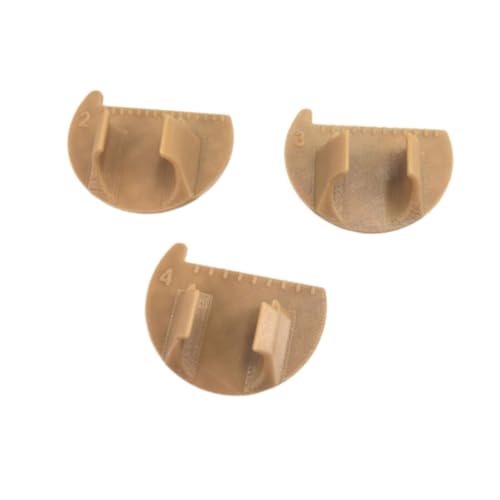 predolo 3点セット 裁縫ゲージ 測定ツールセット ステッチガイドツール 2/3/4mm キルティングと裁縫補助具 編み物用裁縫指定規, 茶色