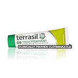 terrasil Tinea Versicolor Treatment Cream Max Strength, Antifungal Tinea Cream, Clinically Proven 1% Clotrimazole, Treats Most Ringworm & Fungal Infections, Soothing Relief of Itchy Dry Skin (.5oz)