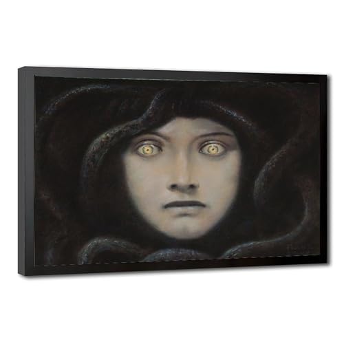 Franz Von Stuck Tête de Méduse toile avec cadre suspendu pour habiller un grand mur