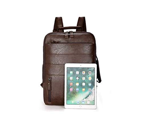 Mochila Couro Masculina Moderna Notebook Impermeavel (PRETO)