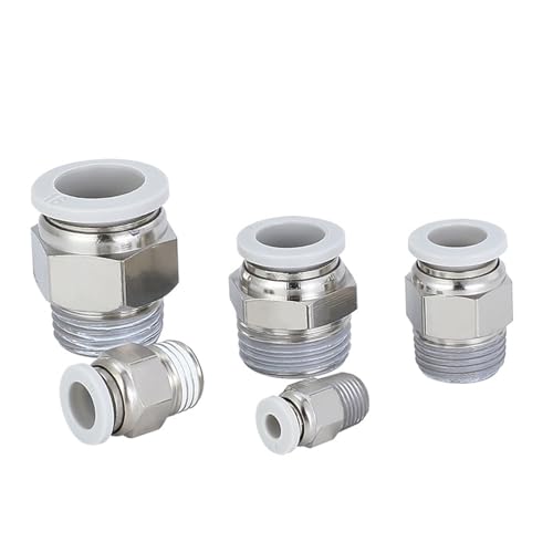 Conector rápido PCF de 8mm a rosca 1/4 para mangueras neumáticas 4