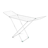Nika Wäscheständer klappbar mit Flügeln | Weiß | platzsparend | 197 x 53.5 x 111 cm
