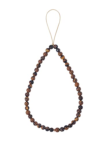 OAIITE Semi-Precious Gem Stones Beaded Phone Charm Cell Phone Lanyard Wrist Strap Handmade Natural Gemstone Phone Chain string