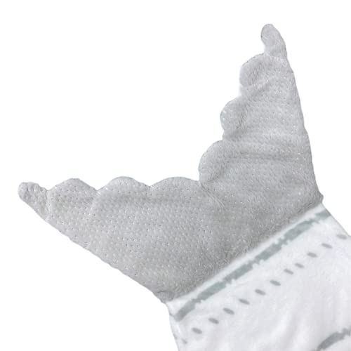 Anvi Home Mermaid Tail Blanket Soft Wearable Cozy Fuzzy Lightweight Decor Plush Sleeping Snuggle Blanket With Faux Fur Tail For All Season For Kids, Teens, Adults,Gift, 48 X 20 Inch, White Grey #TOP4