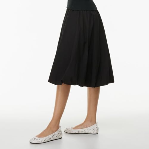 Women Y2k Bubble Skirt Going Out Midi Skirt Elastic High Waist Solid Color Puffball Hem Short Skirt Dress Streetwear3