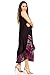 Sakkas A900 Batik Flower Caftan Tank Dress/Cover Up - Black/Purple - One Size