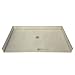 Tile Redi 3866CBF-PVC Shower Pan with Center Drain- Barrier Free Shower Base, 2" PVC Drain, and Plate Included, 66" Width x 38" Depth